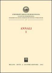 Annali della Facoltà di giurisprudenza dell'Università di Foggia. 1.