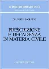 Prescrizione e decadenza in materia civile