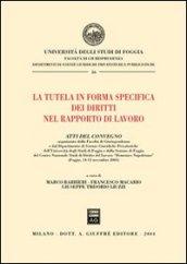 La tutela in forma specifica dei diritti nel rapporto di lavoro. Atti del Convegno (Foggia, 14-15 novembre 2003)