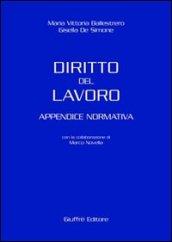 Diritto del lavoro. Appendice normativa