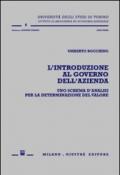 L'introduzione al governo dell'azienda. Uno schema d'analisi per la determinazione del valore