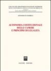 Autonomia costituzionale delle Camere e principio di legalità