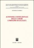 Autonomia costituzionale delle Camere e principio di legalità