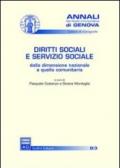 Diritti sociali e servizio sociale. Dalla dimensione nazionale a quella comunitaria. Atti della Giornata di studio (Genova, 25 maggio 2004)