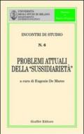 Problemi attuali della «sussidiarietà»