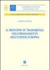 Il principio di trasparenza nell'ordinamento dell'Unione europea