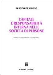 Capitale e responsabilità interna nelle società di persone