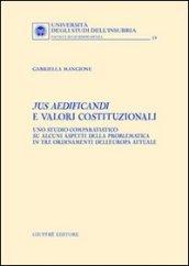 Jus aedificandi e valori costituzionali. Uno studio comparatistico su alcuni aspetti della problematica in tre ordinamenti dell'Europa attuale