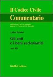 Gli enti e i beni ecclesiastici. Art. 831