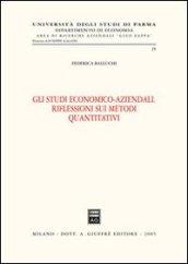 Gli studi economico-aziendali. Riflessioni sui metodi quantitativi