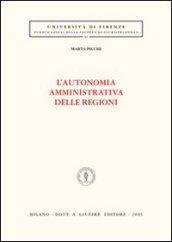 L'autonomia amministrativa delle regioni