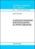 Disposizioni testamentarie modificative ed estintive del rapporto obbligatorio