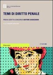 Temi di diritto penale. Prova scritta concorso uditore giudiziario