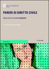 Pareri di diritto civile. Prova scritta esame avvocato