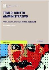 Temi di diritto amministrativo. Prova scritta concorso uditore giudiziario