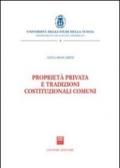 Proprietà privata e tradizioni costituzionali comuni