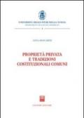 Proprietà privata e tradizioni costituzionali comuni
