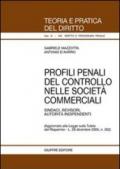 Profili penali del controllo nelle società commerciali. Sindaci, revisori, autorità indipendenti