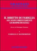 Il diritto di famiglia nei nuovi orientamenti giurisprudenziali. 1.Famiglia e matrimonio