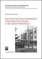 Best practices nell'informativa economico-finanziaria: le relazioni trimestrali