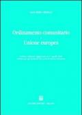Ordinamento comunitario e Unione Europea