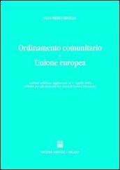 Ordinamento comunitario e Unione Europea
