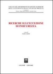 Ricerche sull'eccezione di insicurezza