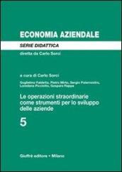 Le operazioni straordinarie come strumenti per lo sviluppo delle aziende