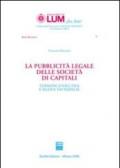 La pubblicità legale delle società di capitali. Tensioni evolutive e nuove fattispecie