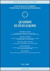 Quaderni di studi europei (2006). 1.