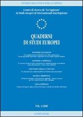 Quaderni di studi europei (2006). 1.