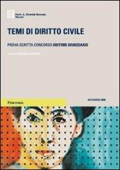 Temi di diritto civile. Prova scritta concorso uditore giudiziario