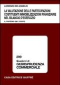 La valutazione delle partecipazioni costituenti immobilizzazioni finanziarie nel bilancio d'esercizio. Il criterio del costo