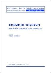 Forme di governo. Esperienze europee e nord-americana