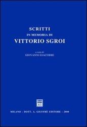 Scritti in memoria di Vittorio Sgroi