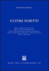 Ultimi scritti