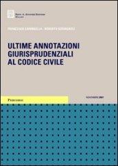 Ultime annotazioni giurisprudenziali al Codice civile