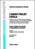 L'avant-projet Catala