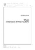 Studi in tema di diritto d'autore