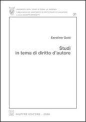 Studi in tema di diritto d'autore