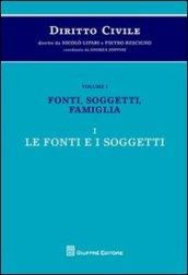 Diritto civile. 1.Fonti, soggetti, famiglia. Le fonti e i soggetti