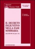 Il decreto ingiuntivo nella fase sommaria (artt. 633-644 Cod. proc. civ.)