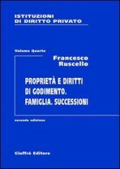 Istituzioni di diritto privato. 4.Proprietà e diritti di godimento. Famiglia. Successioni