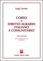 Corso di diritto agrario italiano e comunitario