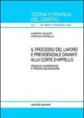 Il processo del lavoro e previdenziale davanti alla corte d'appello. Regole giuridiche e prassi giudiziarie