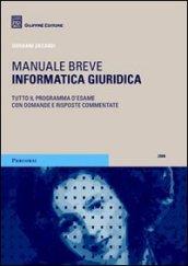 Informatica giuridica. Manuale breve