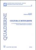 Cultura e istituzioni. La valorizzazione dei beni culturali negli ordinamenti giuridici