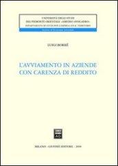 L'avviamento in aziende con carenza di reddito