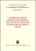 L'apporto del diritto canonico nella disciplina delle pie volontà fiduciarie testamentarie del diritto inglese