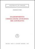 Inadempimento e risoluzione anticipata del contratto